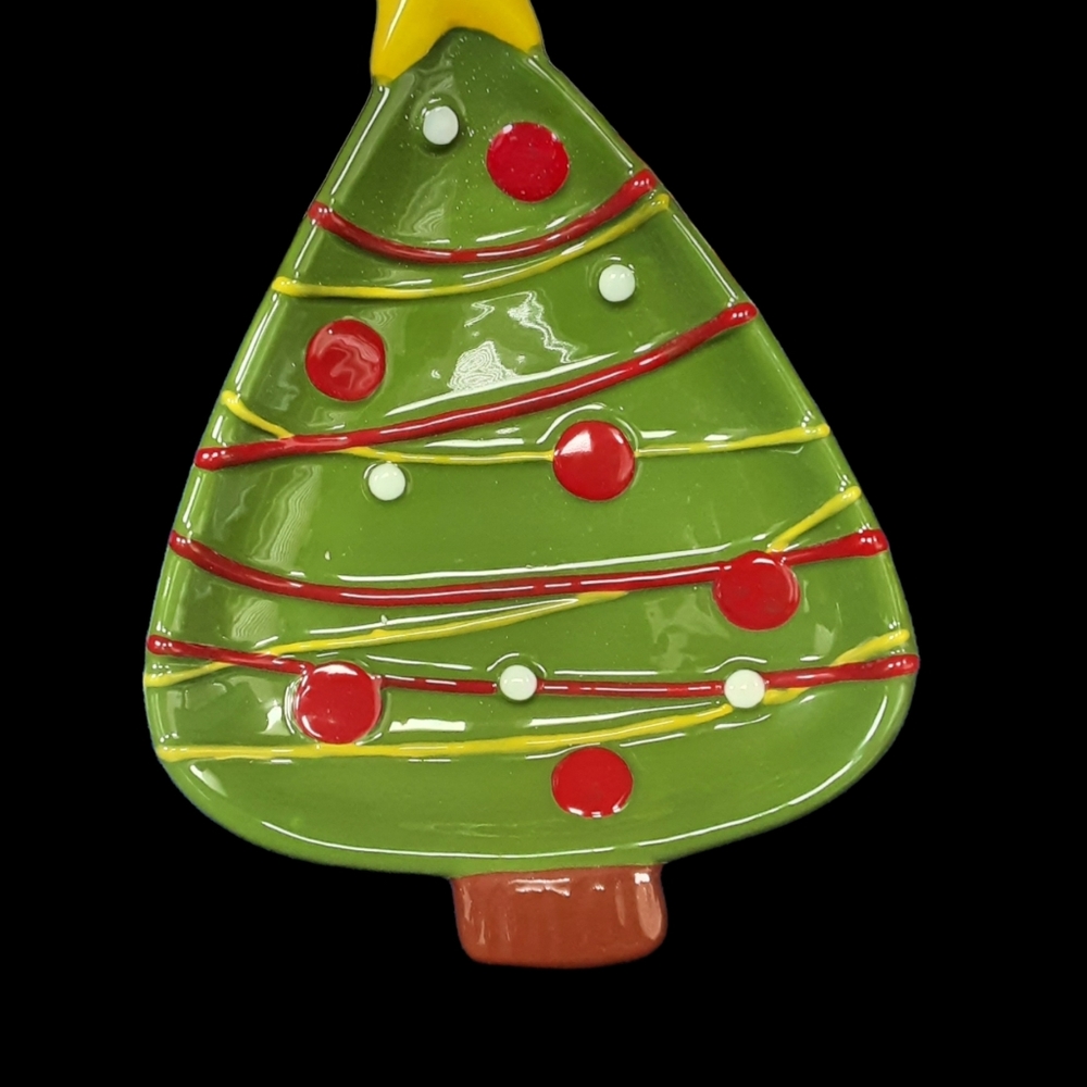 Christmas tree serving tray candy dish